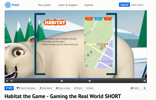 Habitat the Game at the World Parks Congress. How to create a Game for the Real world.